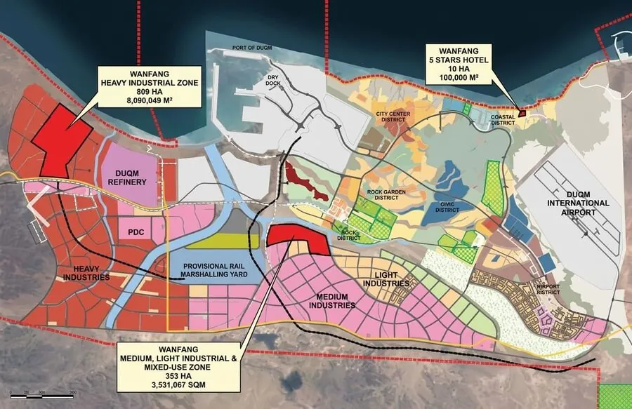 SEZAD Duqm Port Industrial Zone masterplan map