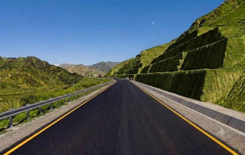 Fence Road, rendering of road through mountainous terrain
